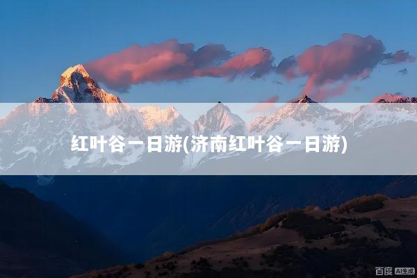 红叶谷一日游(济南红叶谷一日游)